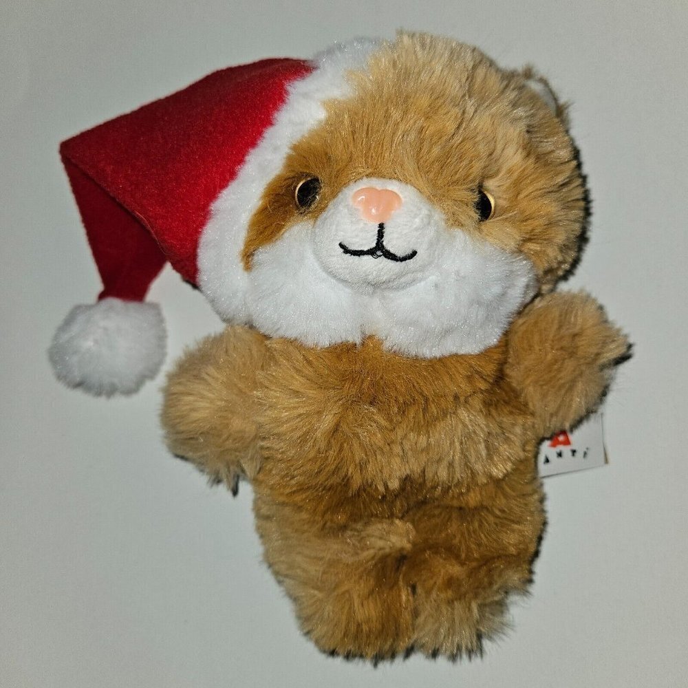 Orange-ish Kitty Cat Kitten Plush 7" SOFT Toy Dan Dee Avanti Christmas Santa Hat